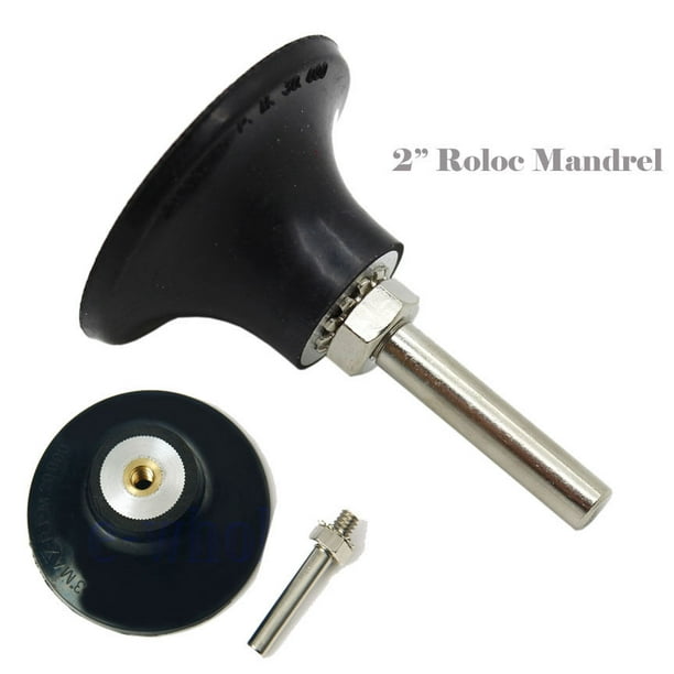 2 PACK 2" Roll Lock Mandrel Sanding Disc Roloc Type R Pad Holder Arbor NEW